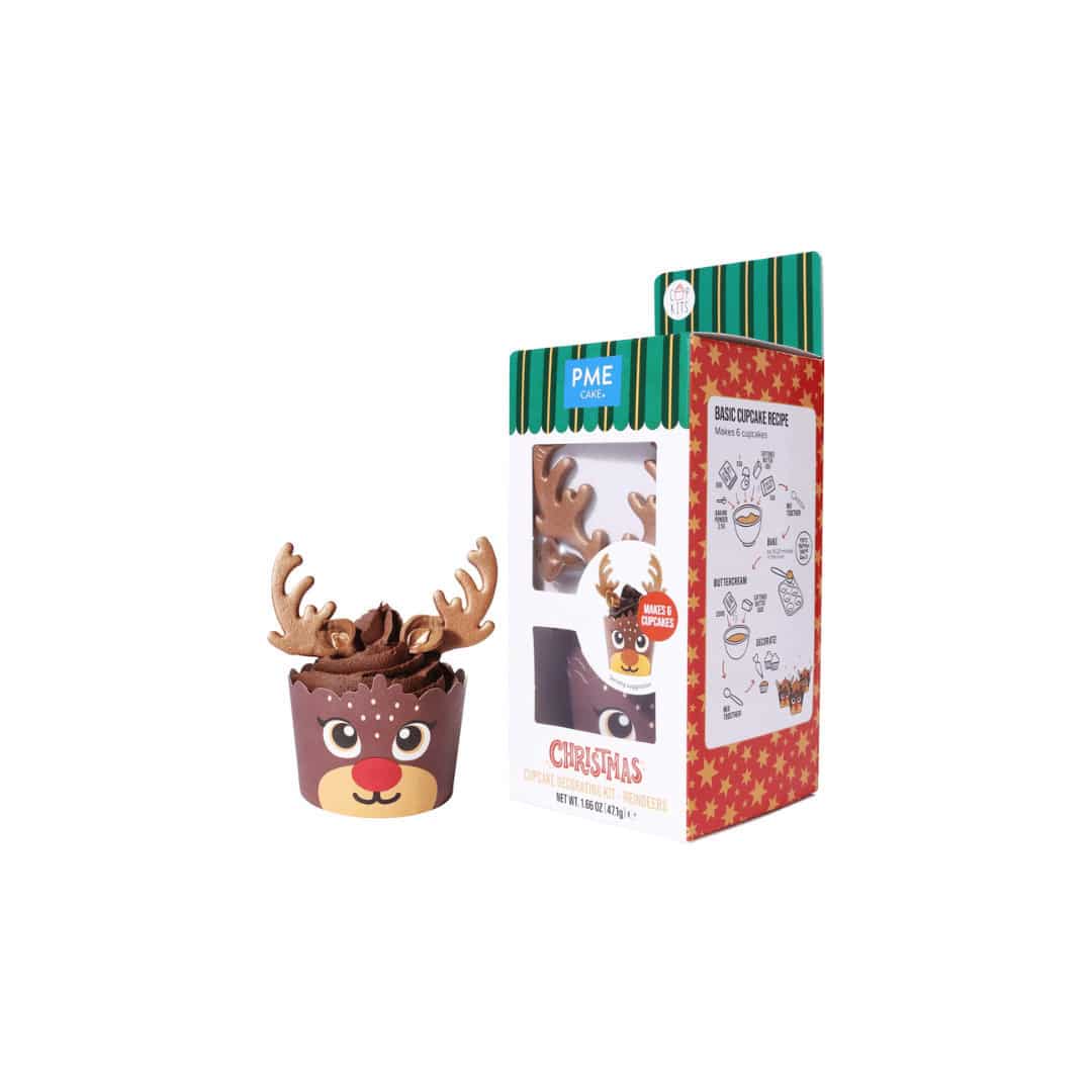 Christmas reindeer cupcake kit
