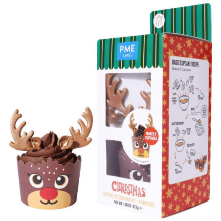 Christmas reindeer cupcake kit