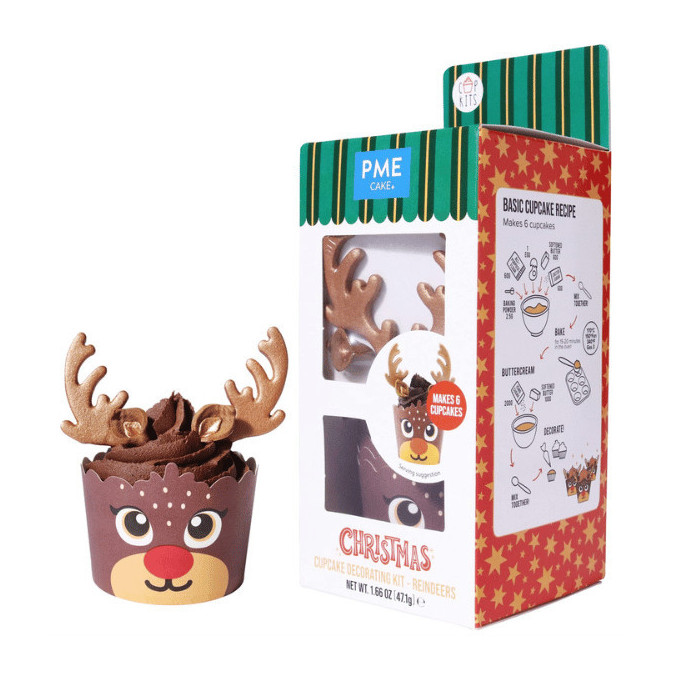Christmas reindeer cupcake kit