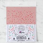 Sweet stamp snowfall stencil