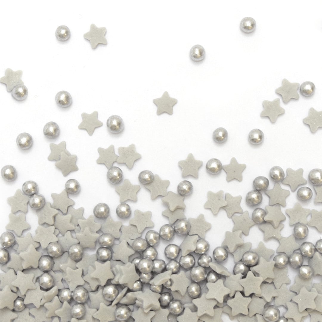 silver star and pearl sprinkles