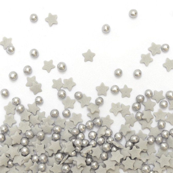 silver star and pearl sprinkles