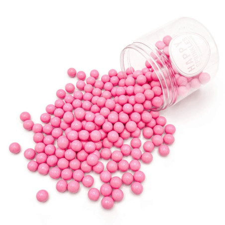 upside down pot of Happy Sprinkles Big Pink Pearls