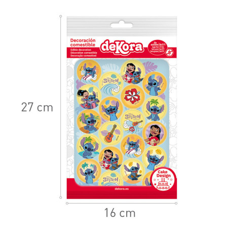 Stitch mini wafer discs Ø 3.4 cm in their packaging