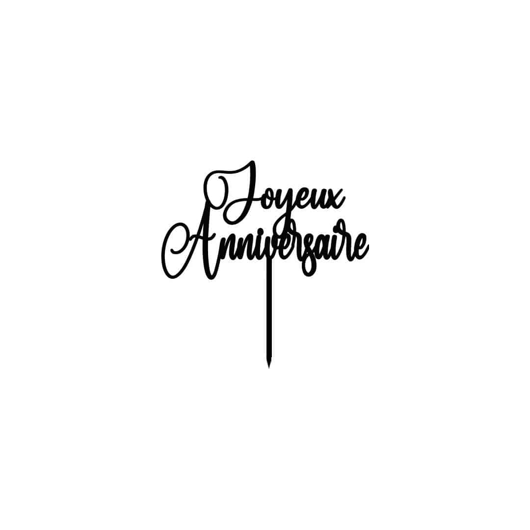 Happy birthday cake topper