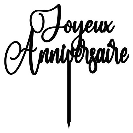 Happy birthday cake topper