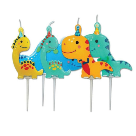 5 Dinosaur Candles