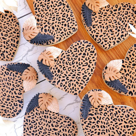Silicone texture mat for sugar paste - Leopard pattern