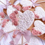 modeling on a sugar heart