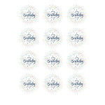12 Happy birthday cupcake discs