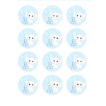 12 Mini baby sugar discs Ø 5 cm
