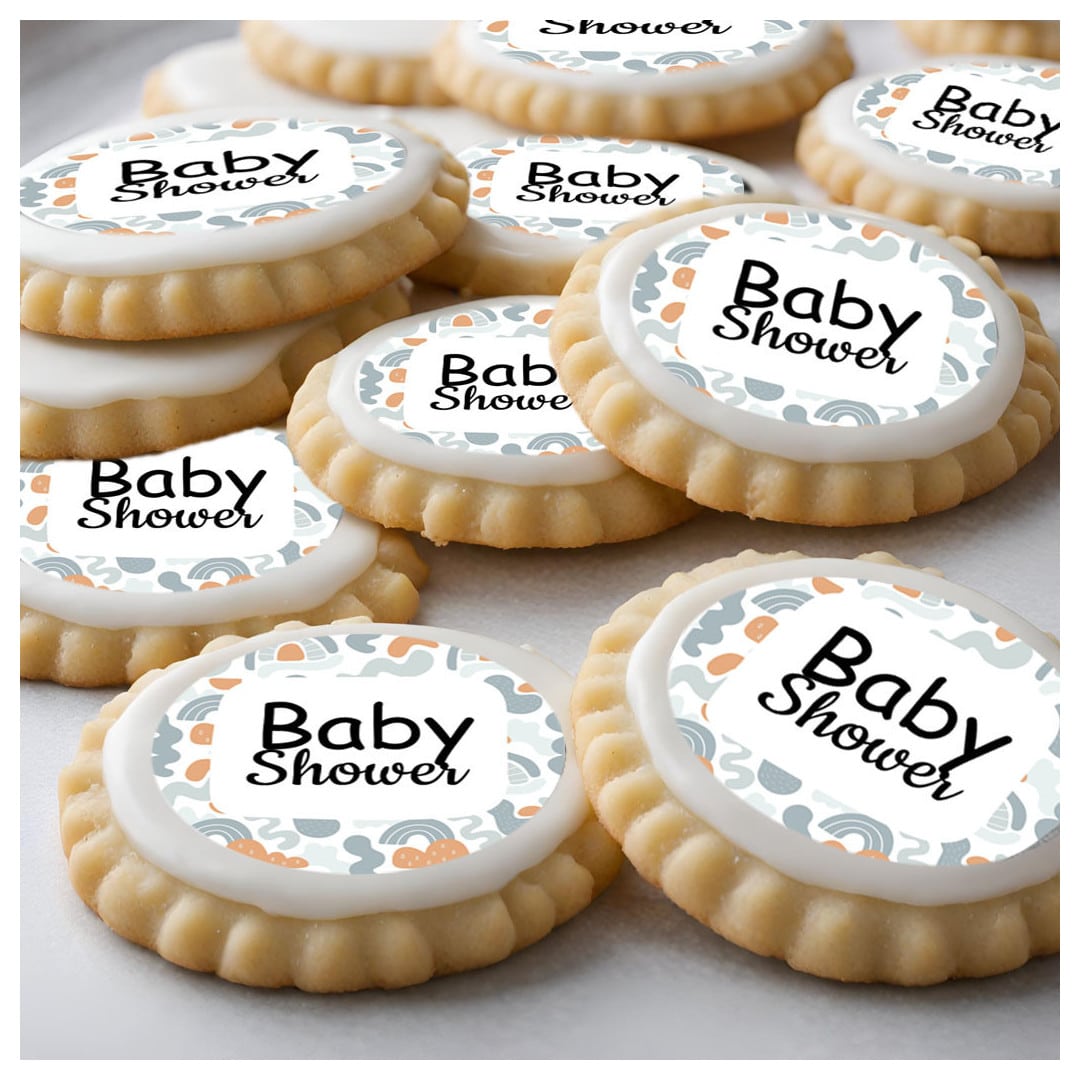 Edible Baby Shower Cupcake Discs