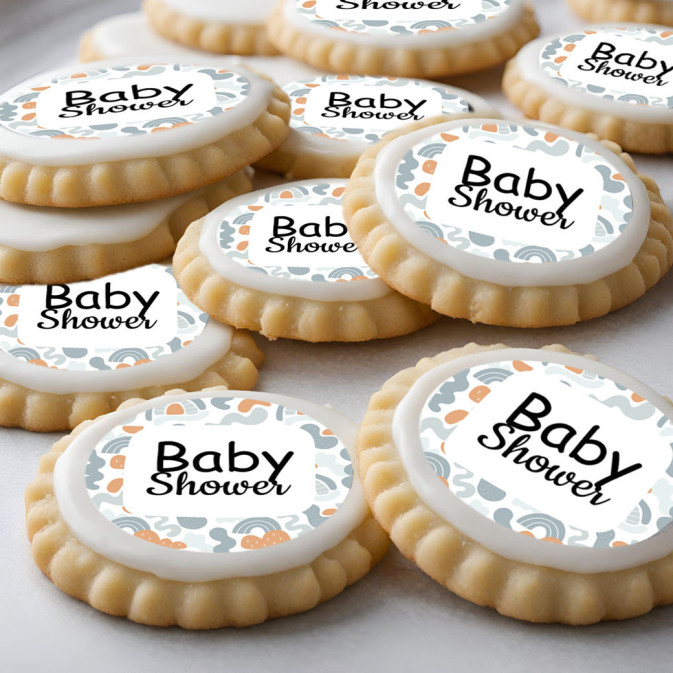 Edible Baby Shower Cupcake Discs