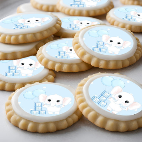 12 Mini baby sugar discs Ø 5 cm