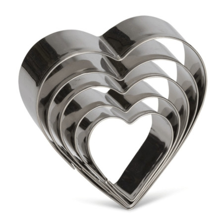 Heart cookie cutters set of 5