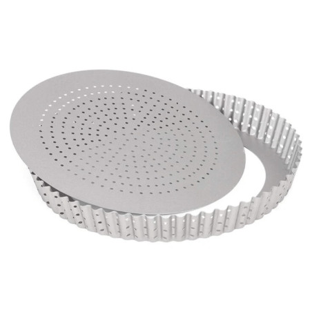 Perforated tart mold with removable base