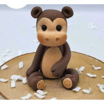 Monkey modeling mold in sugar paste