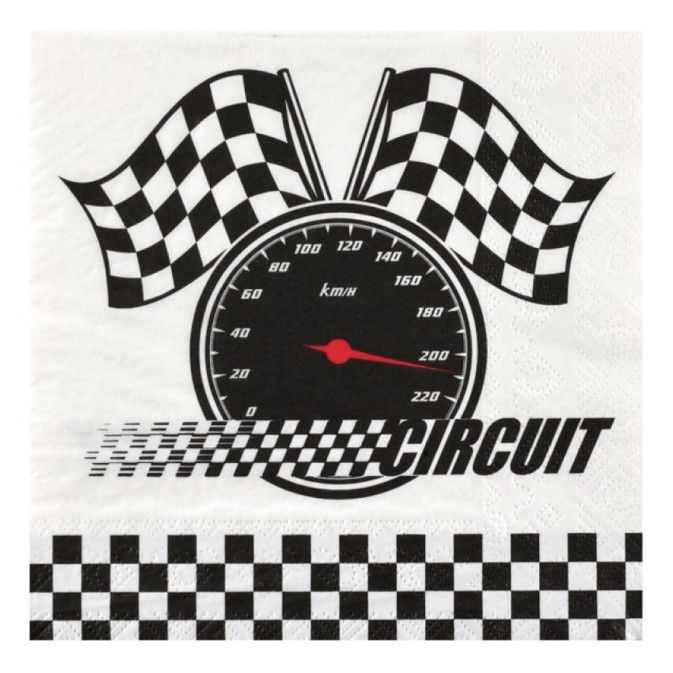 20 car racing napkins