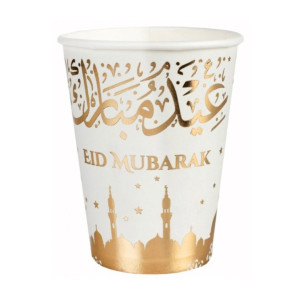 10 Eid Mubarak paper cups