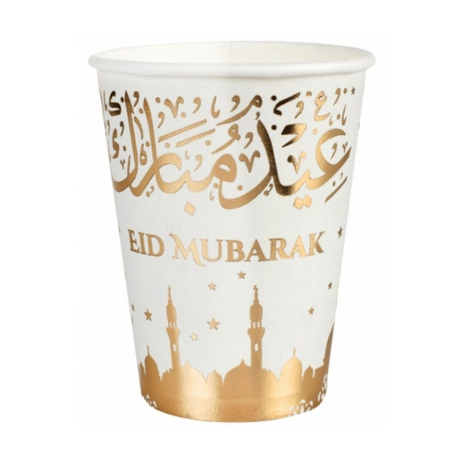 10 Eid Mubarak paper cups