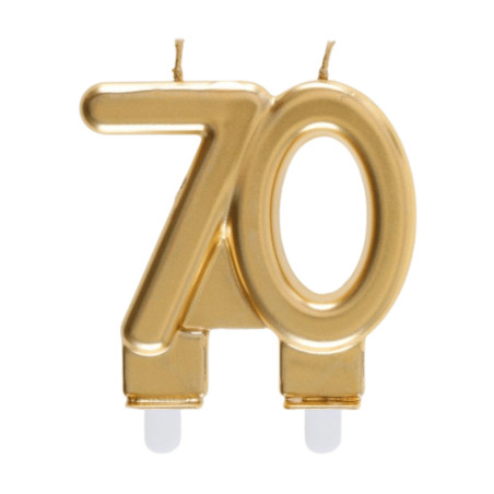 70th anniversary golden candle