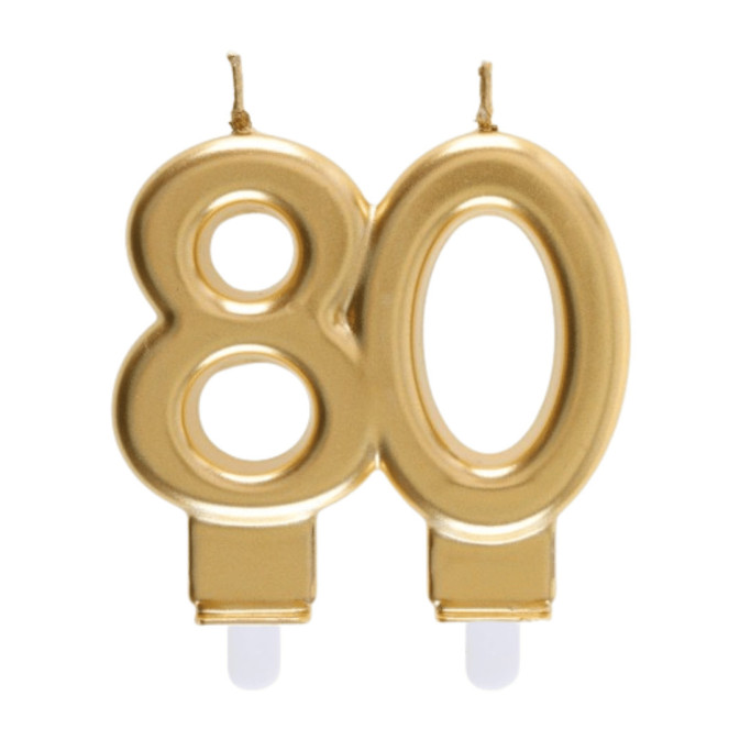 80th anniversary golden candle