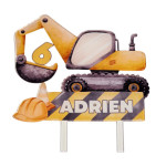 construction site cake topper