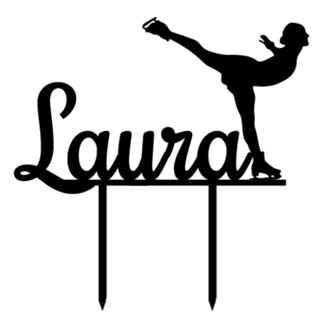 Figure skater cake topper