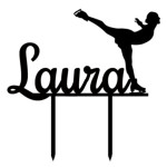 Figure skater cake topper