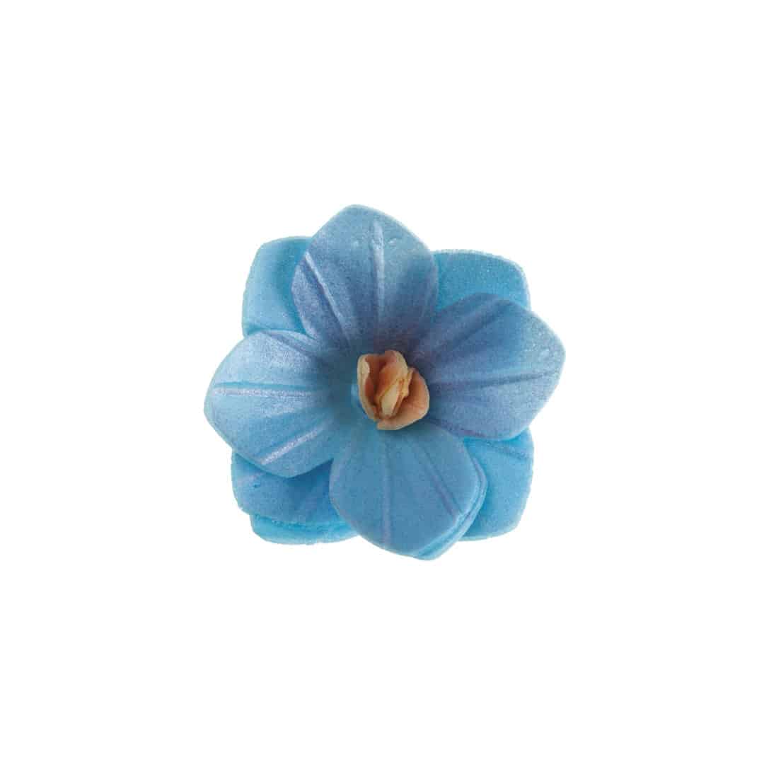 18 Blue wafer flowers