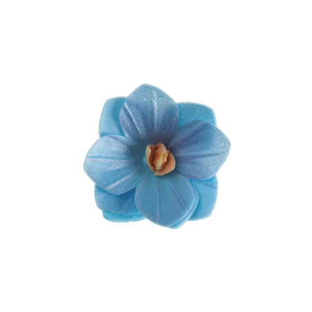 18 Blue wafer flowers