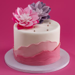 Pink wafer water lily flower