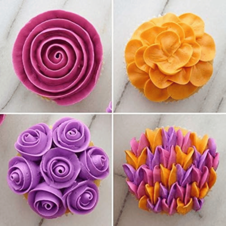 pastries decorated with Wilton 104 nozzle