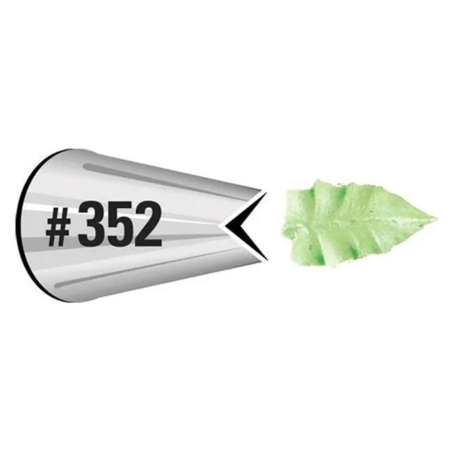 shape with Wilton #68 stainless steel leaf nozzle