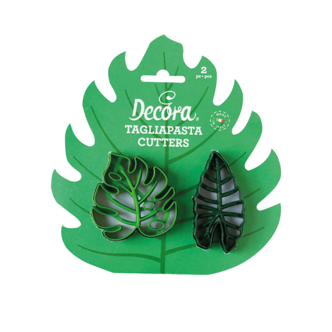 2 Decora tropical leaf cookie cutters