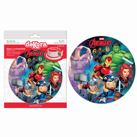 Avengers sugar disc packaging