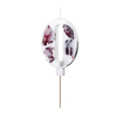Candle number flower petals