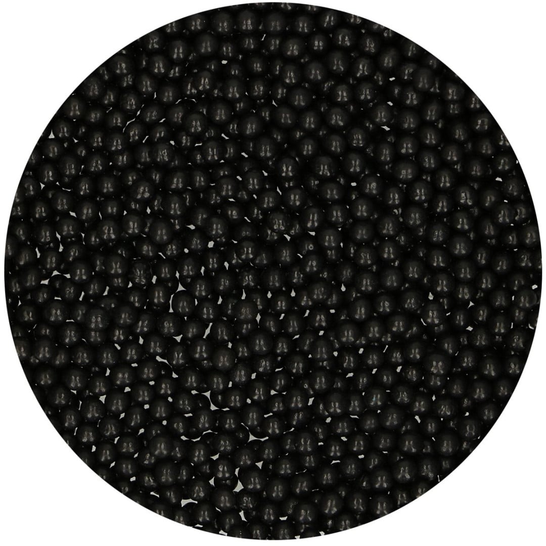 4mm shiny black sugar pearls