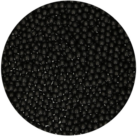 4mm shiny black sugar pearls