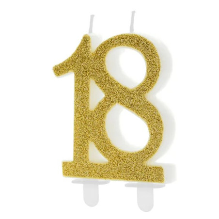 18 years gold candle