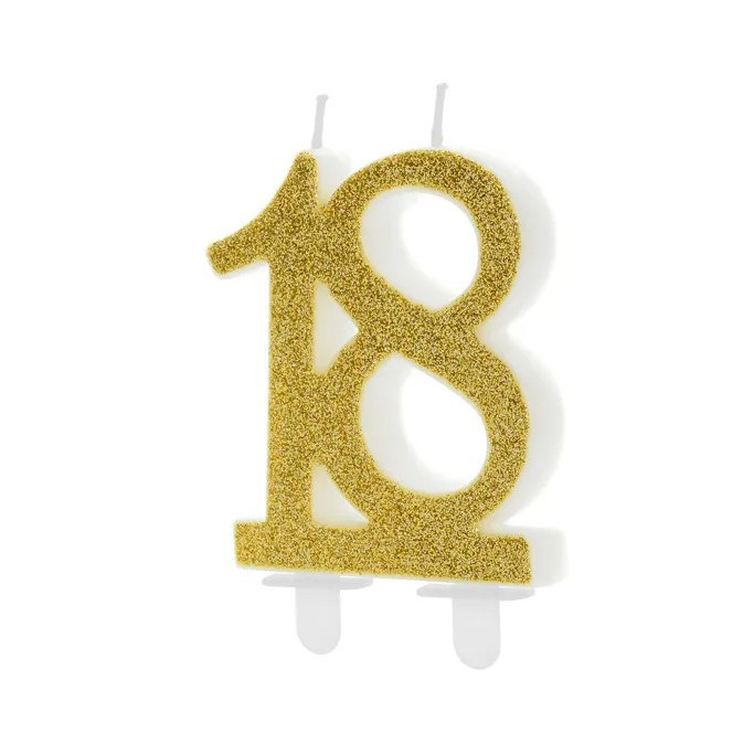 18 years gold candle