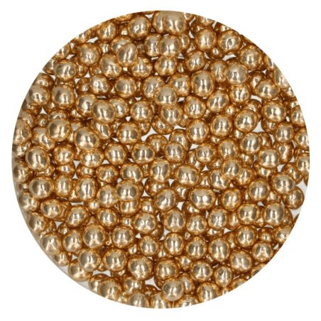 Crispy gold chocolate pearls