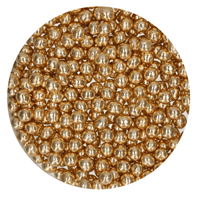Crispy gold chocolate pearls