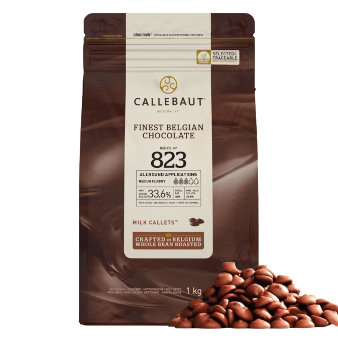 Milk chocolate in Caillebaut pebbles | Pastry equipment & ingredients