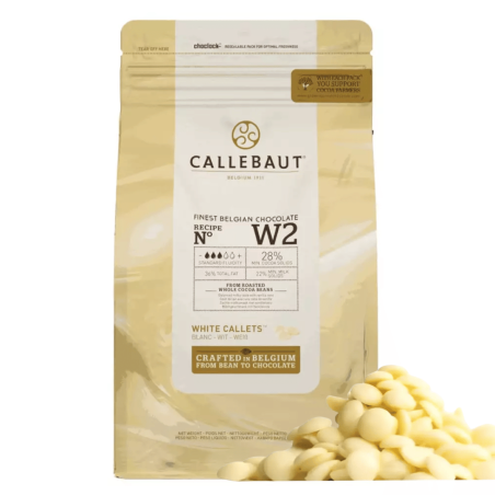 Calleabaut White Chocolate Pebbles 1kg OR 2.5 Kg