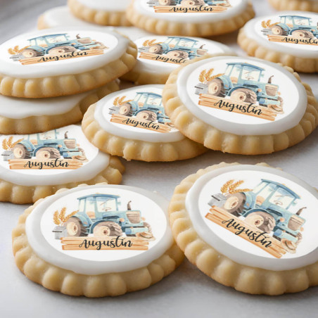12 mini edible tractor discs to personalize