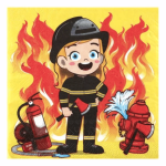 10 firefighter napkins