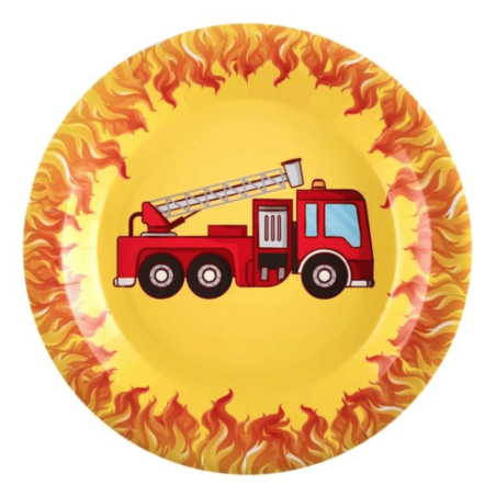 Firefighter paper plates x10