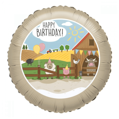 Farm birthday foil balloon