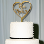 Cake Topper Long live the bride and groom on wedding cake